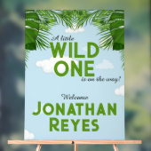 Wild One Safari Oerwoud Baby shower Acryl Bord (Neutraal)