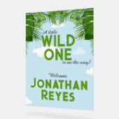 Wild One Safari Oerwoud Baby shower Acryl Bord (Hoek)