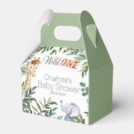 Wild One Safari Oerwoud Baby shower Favor Box Bedankdoosjes