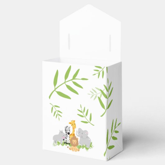 Wild One Safari Oerwoud Baby shower Favor Box Bedankdoosjes (Geopend)