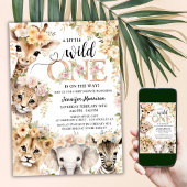 Wild One Safari Oerwoud Baby shower Kaart