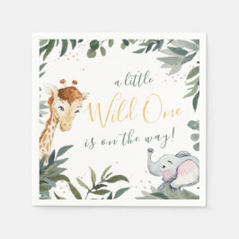 Wild One Safari Oerwoud Baby shower Paper Napkin Servet