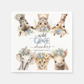 Wild One Safari Oerwoud Boy 1e Verjaardags Servett Servet (Voorkant)