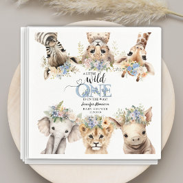 Wild One Safari Oerwoud Boy Baby shower servetten