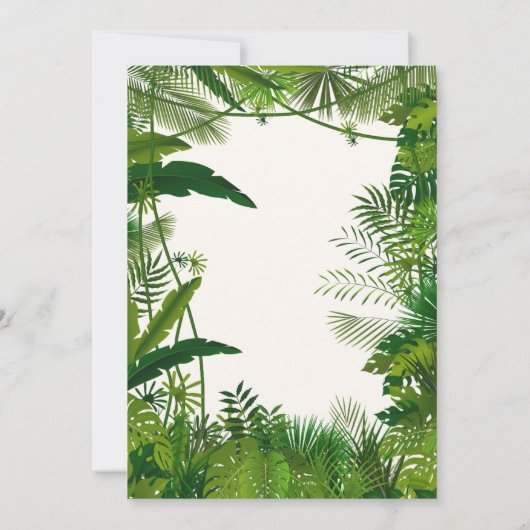 Wild One Safari Oerwoud Boy Eerste Verjaardag Kaart (Achterkant)