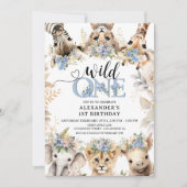 Wild ONE | Safari Oerwoud Dieren 1e Verjaardag Jon Kaart (Voorkant)