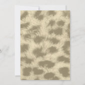 Wild one Safari Oerwoud Dieren Baby shower Kaart (Achterkant)