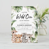 Wild One Safari Oerwoud Dieren Genderneutraal Kaart (Staand voorkant)