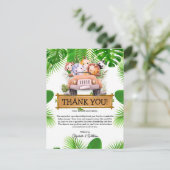 Wild One Safari OERWOUD Dieren Verjaardag Bedankkaart (Staand voorkant)