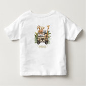 Wild One Safari Oerwoud Eerste Verjaardag Naam Mei Kinder Shirts (Achterkant)