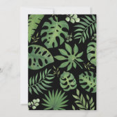 Wild One Safari Oerwoud First Birthday black Kaart (Achterkant)