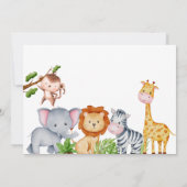 Wild One Safari Oerwoud Foto Waterverf Birthday Kaart (Achterkant)