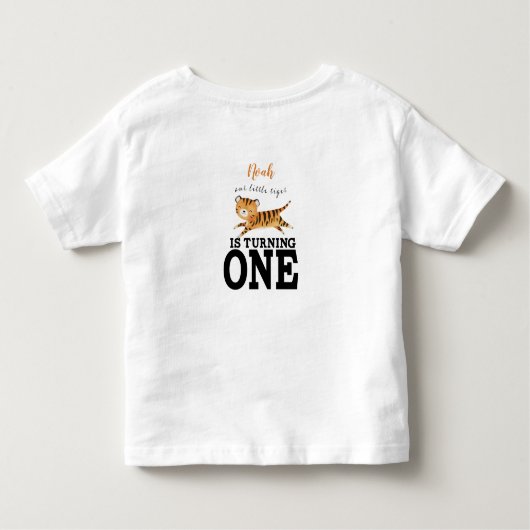 Wild One Safari Oerwoud Tiger 1ste verjaardag Kinder Shirts (Achterkant)
