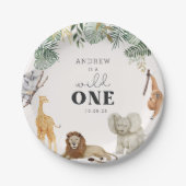 Wild One Safari papieren Borden Papieren Bordje (Voorkant)