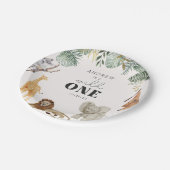 Wild One Safari papieren Borden Papieren Bordje (Gekanteld)