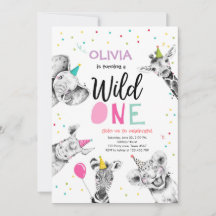 Wild One Safari Party Dieren Meisje Eerste Verjaar