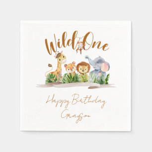 Wild One Safari Party Napkins Servet