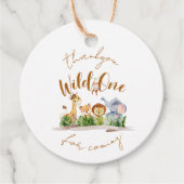 Wild One Safari Party Thankyou Bedankjes Labels (Voorkant)