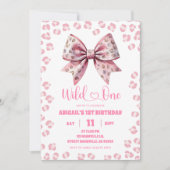 Wild One Safari Pattern Bow 1e verjaardag Kaart (Voorkant)