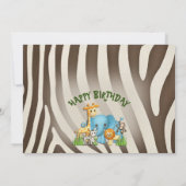 Wild One Safari Photo Birthday for boy Kaart (Achterkant)