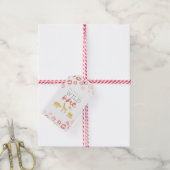 Wild One Safari Pink and Gold 1st Birthday Cadeaulabel (Met Touw)