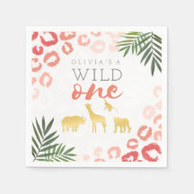 Wild One Safari Pink and Gold 1st Birthday