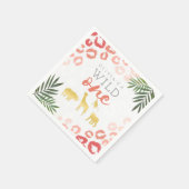Wild One Safari Pink and Gold 1st Birthday Servet (Hoek)