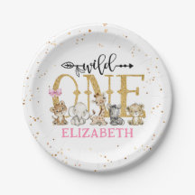 Wild One Safari Pink Glitter First Birthday