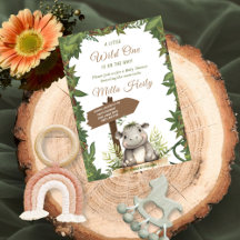 Wild One Safari Schattige Baby Hippopotamus Baby s