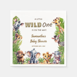 Wild One Safari Thema Baby shower Servet