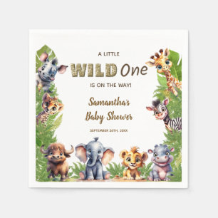 Wild One Safari Thema Baby shower Servet