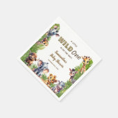 Wild One Safari Thema Baby shower Servet (Hoek)
