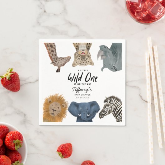 Wild One Safari Thema Baby shower Servet (Insitu)