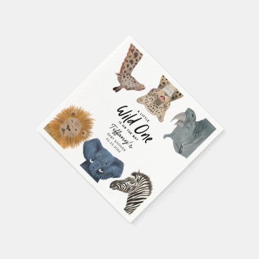 Wild One Safari Thema Baby shower Servet (Hoek)