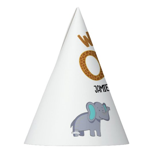 Wild One Safari Thema Jongens 1e Verjaardag Feesthoedjes (Links)
