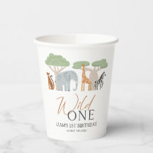 Wild One Safari Thema Party Cups