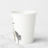 Wild One Safari Theme First Birthday Papieren Bekers (Links)