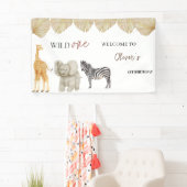 Wild One Safari Theme First Birthday Spandoek (Insitu)