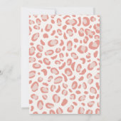 Wild One Safari Theme Girl's First Birthday Party Kaart (Achterkant)