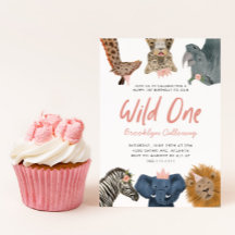 Wild One Safari Theme Girl's First Birthday Party