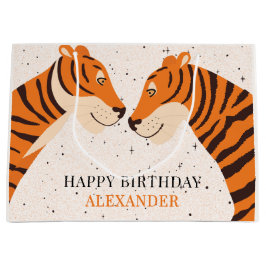 Wild One Safari Tiger Happy Birthday Groot Cadeauzakje