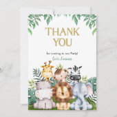 Wild ONE Safari Verjaardag Bedankt Card (Voorkant)