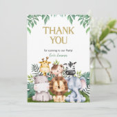 Wild ONE Safari Verjaardag Bedankt Card (Staand voorkant)