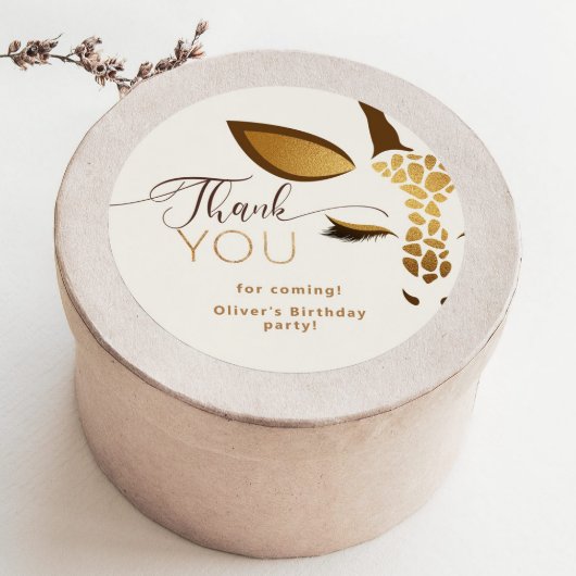 Wild one Safari verjaardag dank u Ronde Sticker