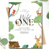 Wild One Safari Verjaardag Neutraal Kinder Oerwoud Kaart