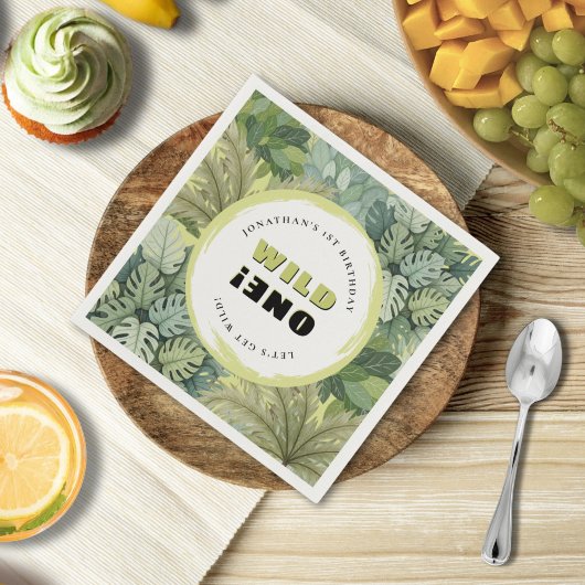 Wild One Safari Verjaardag Papier Servet