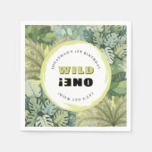 Wild One Safari Verjaardag Papier Servet (Voorkant)