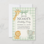 Wild One Safari Verjaardagskaart (Voorkant)