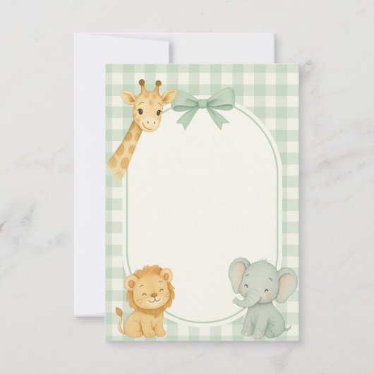 Wild One Safari Verjaardagskaart (Achterkant)