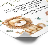 Wild One Safari zeg geen Baby Baby shower Poster (Hoek)